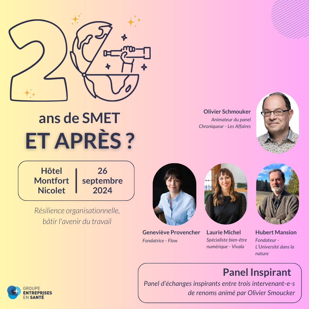 Animateur et intervenants Panel